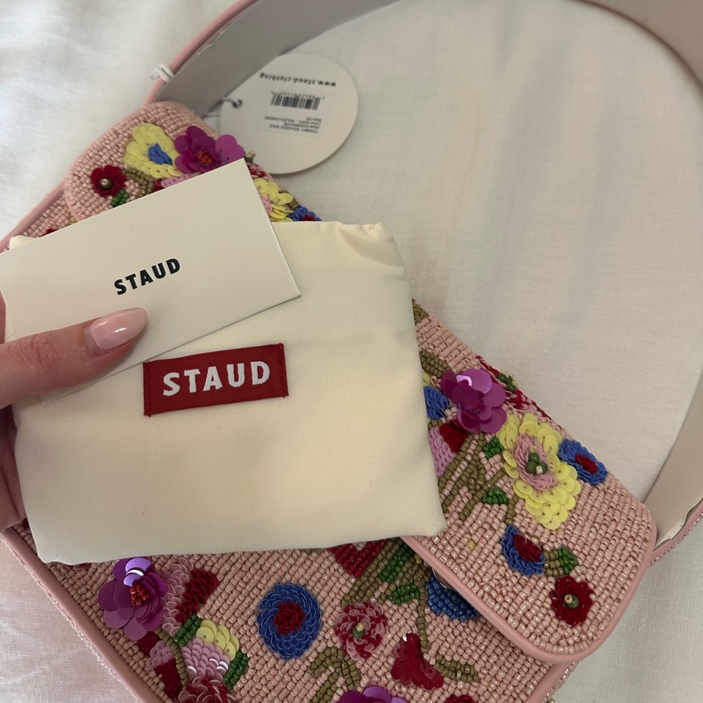 STAUD Floral Beaded Tommy Shoulder Bag - Picture 5 of 5